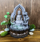 Minideal Buddha Ornamental Waterfall - LED Lighting - Zen Garden Feng Shui Fountain Decor