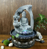 Minideal Cascada ornamental de Buda - Iluminación LED - Decoración de fuente Zen Garden Feng Shui