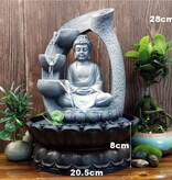 Minideal Cascada ornamental de Buda - Iluminación LED - Decoración de fuente Zen Garden Feng Shui