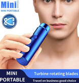 HAOYUNMA Mini afeitadora - Recortadora Máquina de afeitar inalámbrica Cortadora de cabello eléctrica Azul - Copy