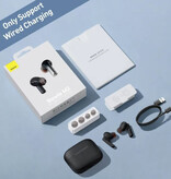 Baseus Bezprzewodowe słuchawki Bowie M2 – słuchawki douszne ANC/ENC TWS Bluetooth 5.3 – czarne