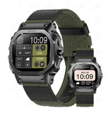 Lige Montre intelligente avec moniteur cardiaque et compteur d'oxygène - Montre de suivi de santé sportive - Bracelet en maille - Noir - Copy