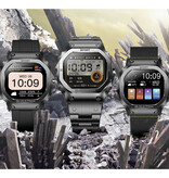 Lige Monitor stanu zegarka Smartwatch - Zegarek monitorujący stan zdrowia sportowego - Pleciony nylonowy pasek - Czarny