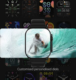 Stuff Certified® Monitor stanu zegarka Smartwatch I33 - Zegarek monitorujący stan zdrowia sportowego - Pasek silikonowy - Biały