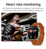 Stuff Certified® Smartwatch Health Monitor I33 - Orologio sportivo con monitoraggio della salute - Cinturino in silicone - Bianco