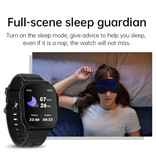 Stuff Certified® Monitor stanu zegarka Smartwatch I33 - Zegarek monitorujący stan zdrowia sportowego - Pasek silikonowy - Biały