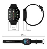 Stuff Certified® Monitor stanu zegarka Smartwatch I33 - Zegarek monitorujący stan zdrowia sportowego - Pasek silikonowy - Biały