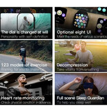 Stuff Certified® Monitor stanu zegarka Smartwatch I33 - Zegarek monitorujący stan zdrowia - Pasek silikonowy - Pomarańczowy