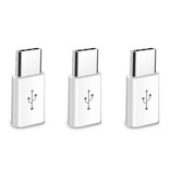 Stuff Certified® Pack de 3 adaptateurs convertisseurs Micro-USB vers USB-C - Haute vitesse