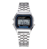 GoGoey TMC212 Digitaluhr – Armbanduhr 3 ATM wasserdicht – Silber