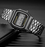 GoGoey Montre numérique TMC212 - Montre-bracelet étanche 3 ATM - Noir