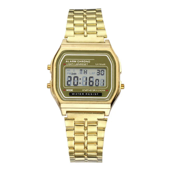 TMC212 Digitaluhr – Armbanduhr 3 ATM wasserdicht – Gold