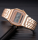 GoGoey Montre numérique TMC212 - Montre-bracelet étanche 3 ATM - Rose