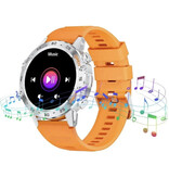 Lige Smartwatch - Orologio sportivo con monitoraggio della salute iOS Android - Cinturino in silicone - Arancione