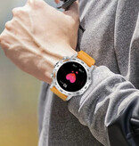 Lige Smartwatch - Monitor stanu sportowego Zegarek z trackerem iOS Android - Stalowy pasek - Srebrny