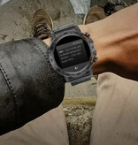 Lige Smartwatch - Monitor stanu sportowego Zegarek z trackerem iOS Android - Stalowy pasek - Srebrny