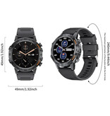 Lige Smartwatch - Monitor stanu sportowego Zegarek z trackerem iOS Android - Stalowy pasek - Srebrny