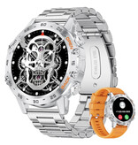 Lige Smartwatch - Monitor stanu sportowego Zegarek z trackerem iOS Android - Stalowy pasek - Srebrny