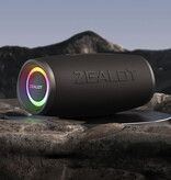 Zealot S56 Bluetooth 5.2 RGB Soundbox – 8000 mAh Akku – kabelloser 3D-HiFi-Lautsprecher – Schwarz