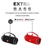 T & G Altavoz inalámbrico TG-116C - Barra de sonido Bluetooth de 1200 mAh - Azul