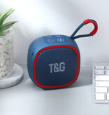 T & G Enceinte sans fil TG659 - Barre de son Bluetooth 5.3 HiFi TF Radio - Bleu