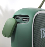 T & G Altavoz inalámbrico TG659 - Barra de sonido Bluetooth 5.3 HiFi TF Radio - Verde