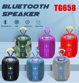 T & G Altavoz inalámbrico TG658 - Batería de 1200 mAh - Bluetooth 5.3 Subwoofer HiFi TF Radio - Azul