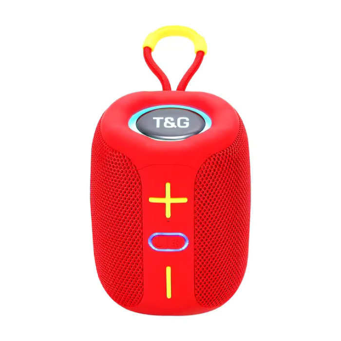 Głośnik bezprzewodowy TG658 - Bateria 1200 mAh - Subwoofer Bluetooth 5.3 HiFi TF Radio - Czerwony