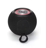 T & G Haut-parleur sans fil TG337 - Batterie 1200mAh - Caisson de basses Bluetooth 5.3 Radio HiFi TF - Noir