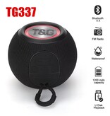 T & G Głośnik bezprzewodowy TG337 - Bateria 1200 mAh - Subwoofer Bluetooth 5.3 HiFi TF Radio - Biały