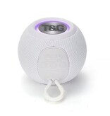 T & G Altoparlante wireless TG337 - Batteria da 1200 mAh - Subwoofer Bluetooth 5.3 Radio HiFi TF - Bianco