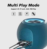 T & G Altavoz inalámbrico TG337 - Batería de 1200 mAh - Bluetooth 5.3 Subwoofer HiFi TF Radio - Azul