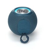 T & G Altoparlante wireless TG337 - Batteria da 1200 mAh - Subwoofer Bluetooth 5.3 Radio HiFi TF - Blu