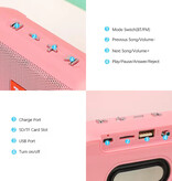 T & G TG179 Draadloze Luidspreker - 1200mAh Batterij - Bluetooth HiFi Subwoofer - Grijs