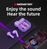 Monster Écouteurs sans fil XKT15 - Écouteurs casque TWS Bluetooth 5.3 - Violet