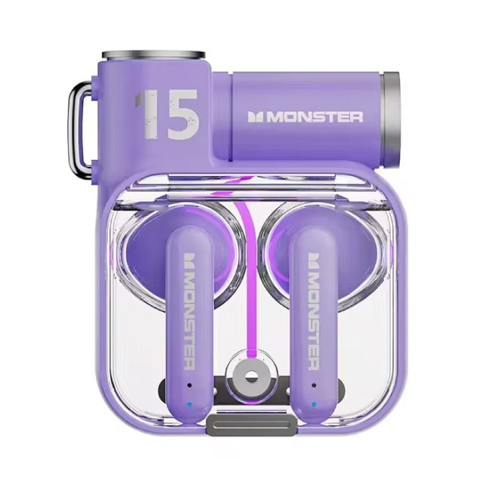 Écouteurs sans fil XKT15 - Écouteurs casque TWS Bluetooth 5.3 - Violet