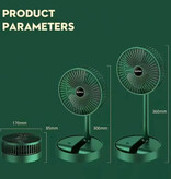 Super Mini ventilatore da tavolo - Ventola di raffreddamento pieghevole a risparmio energetico - Verde