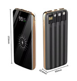 Stuff Certified® 20.000 mAh Qi Power Bank mit 2 Ladeanschlüssen und 4 Kabeln – Externes Akkuladegerät – Grün