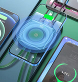 Stuff Certified® 20.000mAh Qi Mini Powerbank met 2 Oplaadpoorten en 4 Kabels - Externe Accu Batterij Oplader - Groen