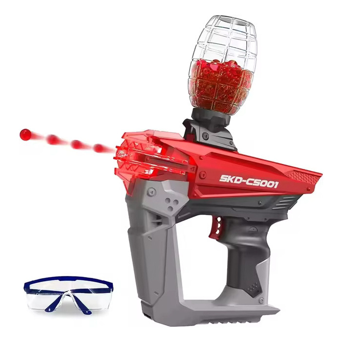 SKD C5001 Elektryczny pistolet żelowy z 5000 kulkami - wodna zabawka z pianki - czerwony