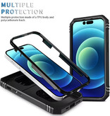 WENBIN Armor Case para iPhone SE (2022) - con soporte y deslizador para cámara - Cubierta con agarre magnético - Negro