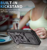 WENBIN Armor Case para iPhone 12 Pro - con soporte y deslizador para cámara - Cubierta con agarre magnético - Verde