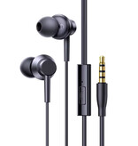 Baseus CZ11 Earbuds with Microphone and Controls - 3.5mm AUX Earphones Volume Control Wired Earphone - Black