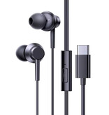 Baseus HZ11 Earbuds with Microphone and Controls - USB-C Earphones Volume Control Wired Earphones - Black