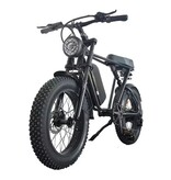 Stuff Certified® Bicicletta elettrica C91 - Smart Fatbike fuoristrada - 1000W - Batteria 17,5 Ah - Marrone