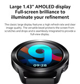 Xiaomi Smartwatch S3 - Wyświetlacz AMOLED - Monitor aktywności sportowej Fitness iOS Android - Czarny