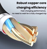 Elough Kabel ładujący USB-C 3 w 1 - iPhone Lightning / USB-C / Micro-USB - Kabel do transmisji danych ładowarki o długości 1,5 metra - Biały