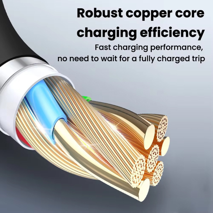 Elough Kabel ładujący USB-C 3 w 1 - iPhone Lightning / USB-C / Micro-USB - Kabel do transmisji danych ładowarki o długości 1,5 metra - Biały