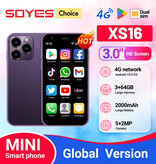 SOYES Mini smartfon XS16 – 2 GB RAM – 16 GB pamięci – Aparat 5 MP – Bateria 2000 mAh – Czarny