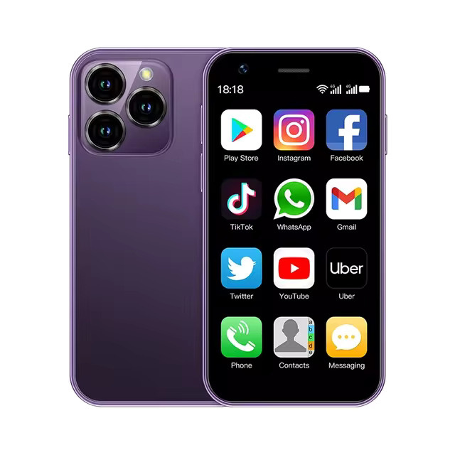 XS16 Mini Smartphone - 2 GB RAM - 16 GB Storage - 5 MP Camera - 2000mAh Battery - Purple